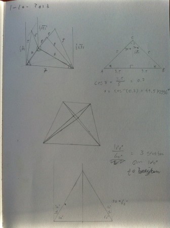 Drawing how the shape would fold